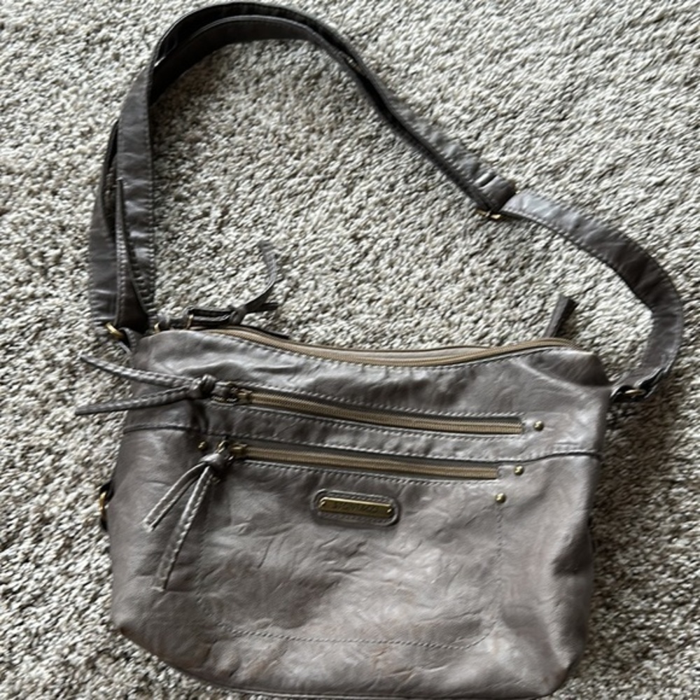 Crossbody bag gray super soft excellent condition travel bag